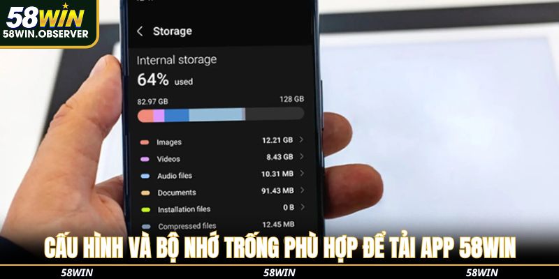 Cấu hình và bộ nhớ trống đáp ứng yêu cầu