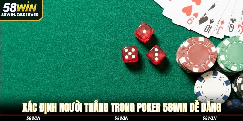 Xác định người thắng trong Poker 58WIN dễ dàng